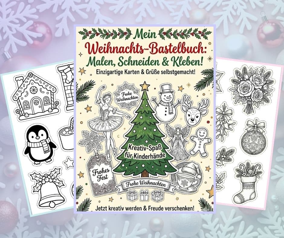 Weihnachts-Bastelbuch Karten gestalten