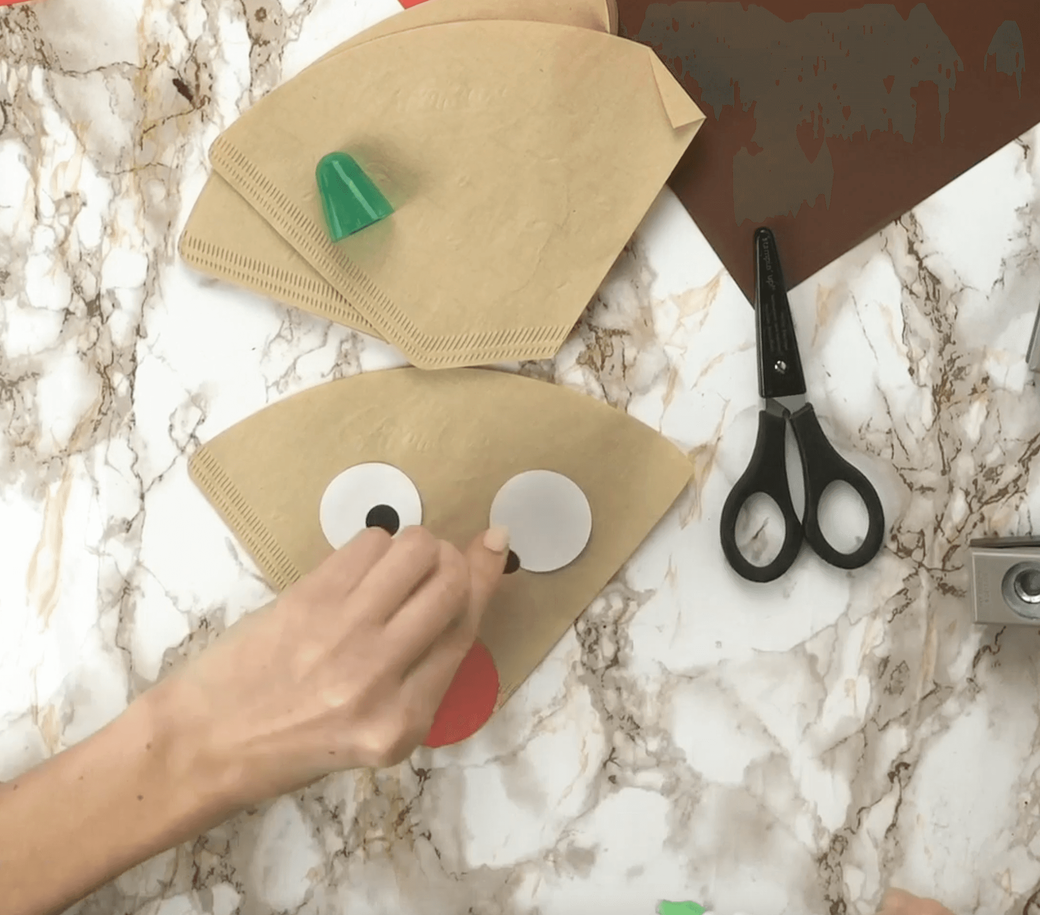 Rentier Adventskalender aus Kaffeefiltern - Bild 2