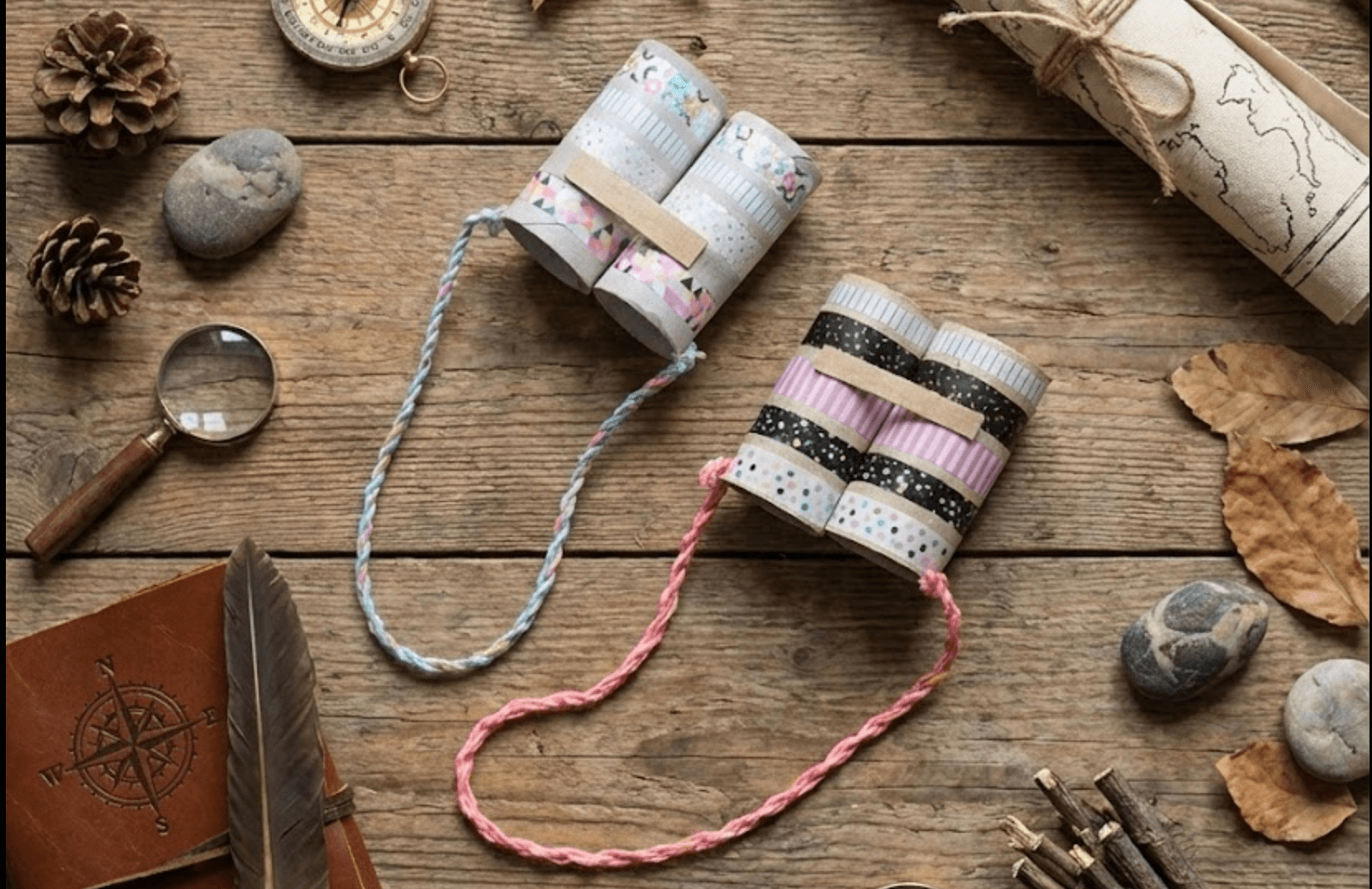 Toilettenrollen-Ferngläser