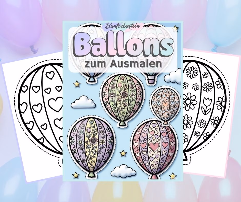 Luftballons zum Ausmalen