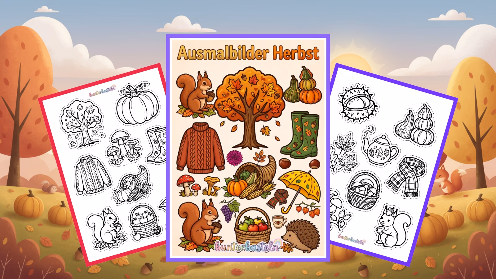 Ausmalbilder Herbst